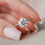 2.5 CT Round Cut Solitaire & Twisted Band Moissanite Engagement Ring - crownmoissanite