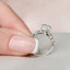 3.0 CT Oval Cut Cluster Style Pave Moissanite Engagement Ring - crownmoissanite