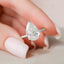 3.0 CT Pear Hidden Halo & Pave Moissanite Engagement Ring - crownmoissanite