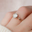 1.50 Carats Round Shape Micro-paved Accent Stones Moissanite Diamond Engagement Ring - crownmoissanite
