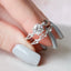 1.0 CT Round Twig Style Pave Moissanite Engagement Ring - crownmoissanite