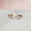 1.5 CT Pear Pave Twisted Moissanite Engagement Ring - crownmoissanite