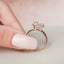 5.0 CT Cushion Halo & Pave Moissanite Engagement Ring - crownmoissanite