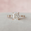 2.0 CT Cushion Dainty Pave Moissanite Engagement Ring - crownmoissanite