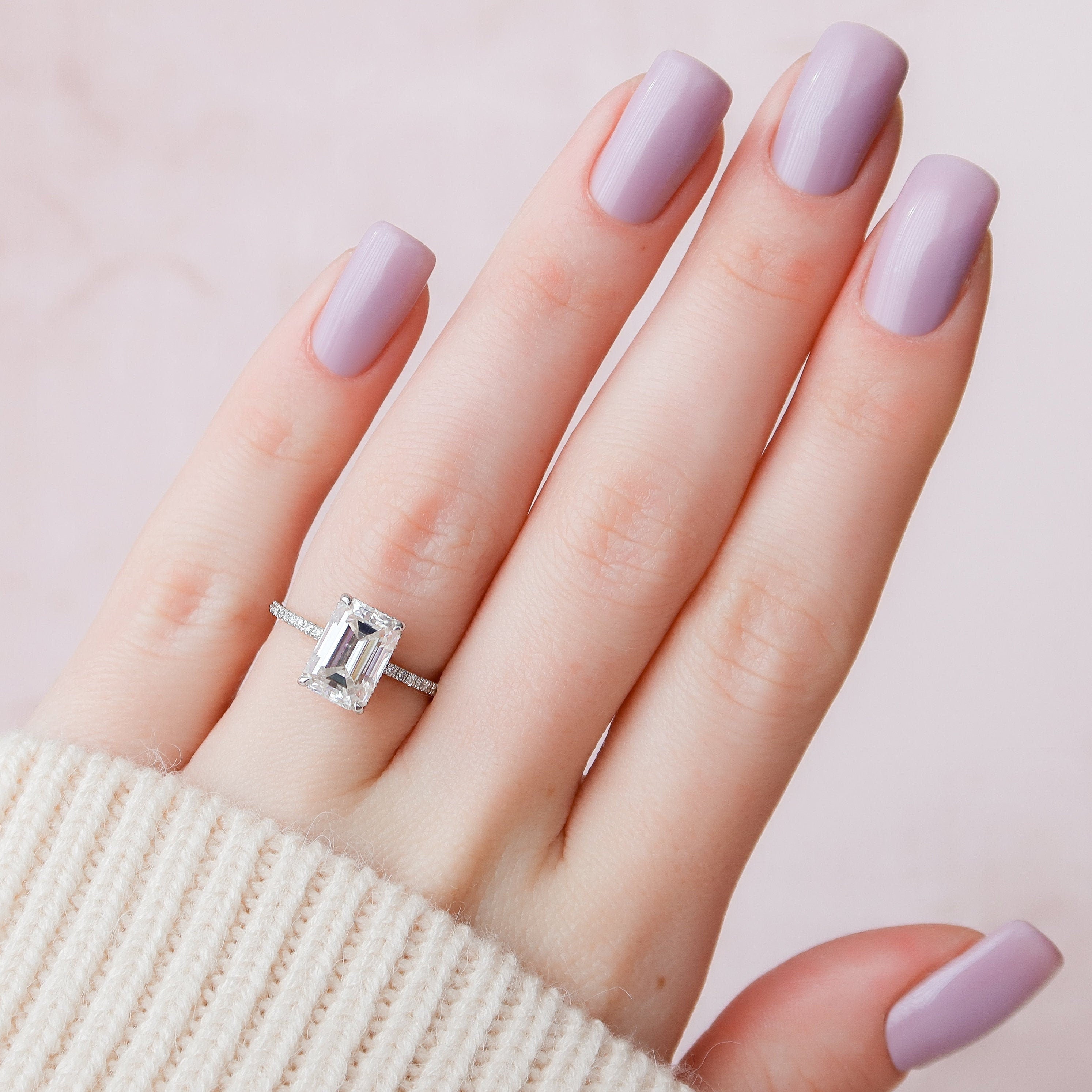 3.0 CT Oval Hidden Halo & Pave Moissanite Engagement Ring - crownmoissanite