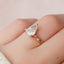 1.5 CT Pear Pave Twisted Moissanite Engagement Ring - crownmoissanite