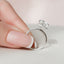 4.5 CT Cushion Hidden Halo & Pave Moissanite Engagement Ring - crownmoissanite