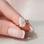 2.5 CT Pear Cut Solitaire & Twig Pave Moissanite Engagement Ring - crownmoissanite