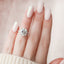 4.5 CT Round Cut Solitaire & Hidden Halo Moissanite Engagement Ring - crownmoissanite