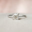 1.0 CT Cushion Shaped Moissanite Hidden Halo Engagement Ring - crownmoissanite