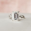 4.0 CT Emerald Twig Pave Setting Moissanite Engagement Ring - crownmoissanite