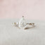 2.0 CT Pear Dainty Pave & Hidden Halo Moissanite Engagement Ring - crownmoissanite
