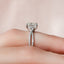 2.0 CT Cushion Hidden Halo Criss Cross Moissanite Engagement Ring - crownmoissanite