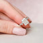 3.5 CT Radiant Cut Cluster Style Moissanite Engagement Ring - crownmoissanite