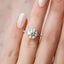 2.5 CT Round Solitaire Dainty Pave Moissanite Engagement Ring - crownmoissanite