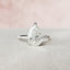 3.0 CT Pear Hidden Halo & Pave Moissanite Engagement Ring - crownmoissanite