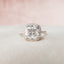 5.0 CT Cushion Halo & Pave Moissanite Engagement Ring - crownmoissanite