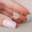 2.0 CT Cushion Dainty Pave Moissanite Engagement Ring - crownmoissanite