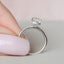 1.5 CT Oval Hidden Halo Pave Moissanite Engagement Ring - crownmoissanite