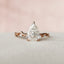 1.5 CT Pear Pave Twisted Moissanite Engagement Ring - crownmoissanite