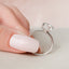 2.5 CT Round Hidden Halo & Pave Setting Moissanite Engagement Ring - crownmoissanite