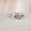 2.0 CT Round Shaped Moissanite Hidden Halo Engagement Ring - crownmoissanite