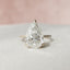 4.5 CT Pear Cut Solitaire & Pave Setting Moissanite Engagement Ring - crownmoissanite