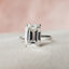 5.0 CT Emerald Cut Solitaire Style Moissanite Engagement Ring - crownmoissanite