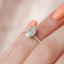 2 CT Oval Cut Moissanite Engagement Ring With Pave Setting - crownmoissanite