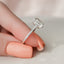 2 CT Oval Cut Moissanite Engagement Ring With Pave Setting - crownmoissanite