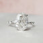 5.0 CT Oval Dainty Style Pave Moissanite Engagement Ring - crownmoissanite