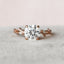 2 CT Round Cut Twig Pave Setting Moissanite Engagement Ring - crownmoissanite