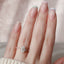 1.5 CT Oval Cut Dainty Pave & Solitaire Moissanite Engagement Ring - crownmoissanite