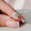 1.5 CT Oval Cut Dainty Pave & Solitaire Moissanite Engagement Ring - crownmoissanite