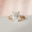 2.0 CT Oval Shaped Moissanite Twig Style Engagement Ring - crownmoissanite