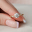 1.0 CT Round Shaped Moissanite Twig Style Engagement Ring - crownmoissanite