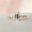 2.0 CT Emerald Dainty Pave Moissanite Engagement Ring - crownmoissanite
