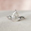 1.5 CT Pear Pave Twisted Moissanite Engagement Ring - crownmoissanite