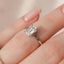 1.50 CT Emerald Shaped Moissanite Hidden Halo Engagement Ring - crownmoissanite