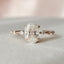 1.5 CT Oval Cut Dainty Pave & Solitaire Moissanite Engagement Ring - crownmoissanite