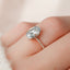 2.0 CT Oval Pave & Hidden Halo Style Moissanite Engagement Ring - crownmoissanite