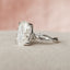 3.5 CT Oval Cut Solitaire & Twig Pave Moissanite Engagement Ring - crownmoissanite