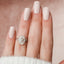 3.5 CT Oval Cut Solitaire & Twig Pave Moissanite Engagement Ring - crownmoissanite