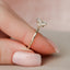 1.5 - 3.50 CT Oval Hidden Halo Moissanite Engagement Ring - crownmoissanite