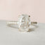 2.5 CT Oval Hidden Halo & Pave Setting Moissanite Engagement Ring - crownmoissanite