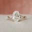 2.0 CT Oval Shaped Moissanite Hidden Halo Engagement Ring - crownmoissanite