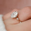 2.0 CT Oval Shaped Moissanite Hidden Halo Engagement Ring - crownmoissanite