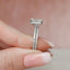 1.0 -3.0 CT Radiant Cut Hidden Halo Moissanite Bridal Ring Set - crownmoissanite