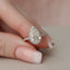 2.0 CT Pear Cut Halo & Pave Setting Moissanite Engagement Ring - crownmoissanite