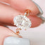 5.0 CT Oval Solitaire & Twig Pave Style Moissanite Engagement Ring - crownmoissanite
